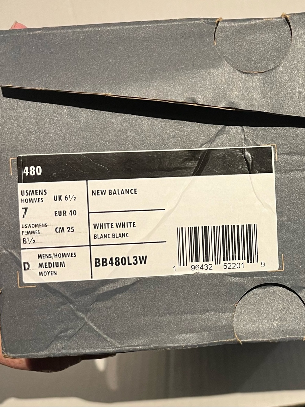 Brand New : New Balance Unisex 480 All-White Leather Runners - Picture 8 of 13
